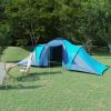 Camping Tent 6 Persons Blue and Light Blue