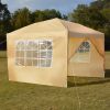 3 x 3m Two Doors & Two Windows Practical Waterproof Right-Angle Folding Tent Khaki