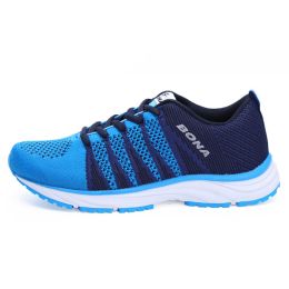 Leather Women's Sports Shoes Factory Direct Sales, Women's Hiking Shoes, Running Shoes (Option: Blue-41)