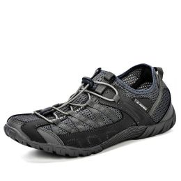 Lightweight Comfortable Men's Casual Shoes With Breathable Mesh Surface (Option: Dark Grey-44)