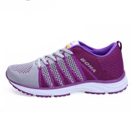 Leather Women's Sports Shoes Factory Direct Sales, Women's Hiking Shoes, Running Shoes (Option: Purple-41)