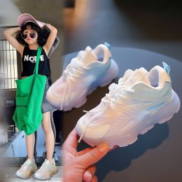 Boys And Girls Breathable Mesh Glow-in-the-dark Shoes (Option: Pink-26)