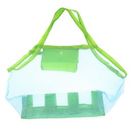 Children's Sand Away Beach Mesh Bag; Beach Toys Bag Baby Toy Storage Bags (Color: Green)