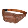 PU Chest Bag Solid Color Lightweight Travel Waist Bag Daily Commuting Large-capacity Messenger Chest Bag