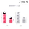 500ML Large Capacity Silicone Sports Water Bottle Outdoor Folding Water Cup For Climbing Travel