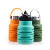 500ML Large Capacity Silicone Sports Water Bottle Outdoor Folding Water Cup For Climbing Travel