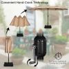 Outdoor Garden Market Double-Sided Twin Patio 15 Feet Umbrella with Crank And Base