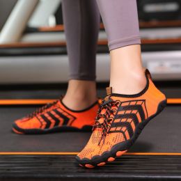 Men's And Women's Non-slip Five-finger Mountaineering Fitness Shoes (Option: D025 Orange-40)